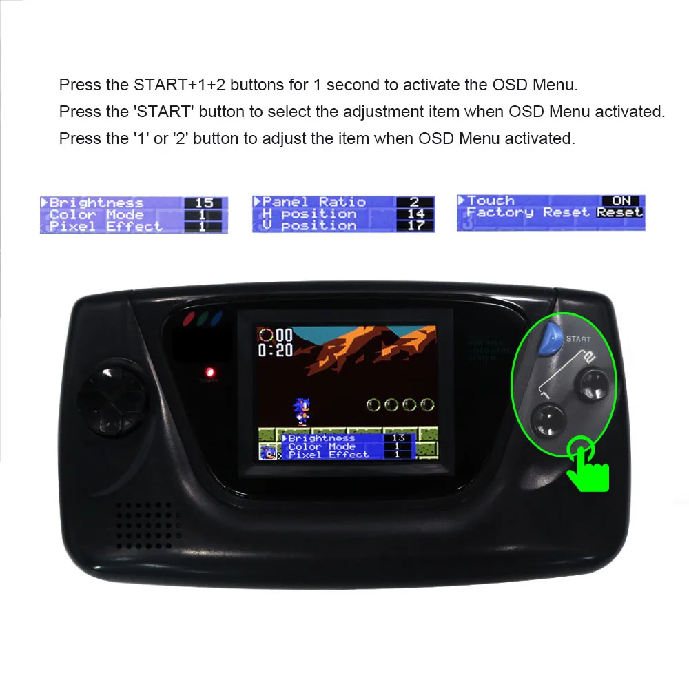 Hispeedio-セガゲームギア用3.5インチHDIPS LCDスクリーンキット