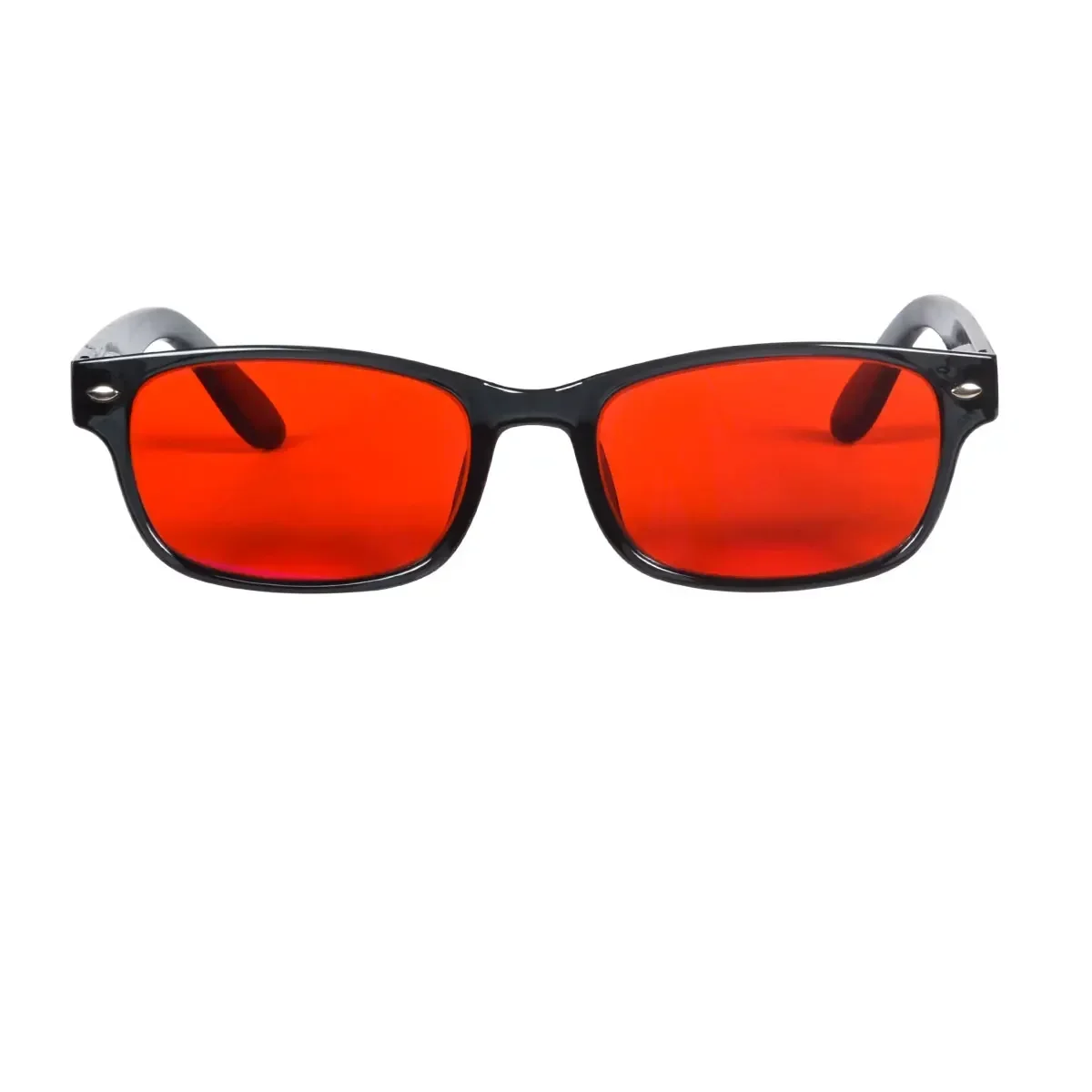 Brille mit roten Gläsern, besserer Schlaf vor dem Bett. Verwenden Sie eine blaue Lichtfilterbrille mit orangefarbenen Gläsern für den langen Gebrauch von Kunststoffrahmen – Detail 24