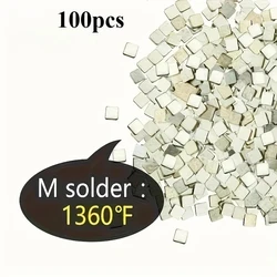 Premium Silver Solder Sheets for Jewelry Making & Crafting - Versatile Temperature Options (100 Pcs Medium)