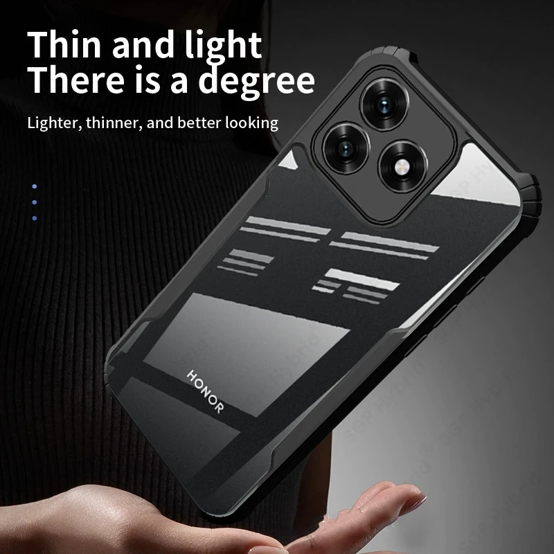 Transparent Acrylic Shockproof Protective Case with Soft TPU Edges