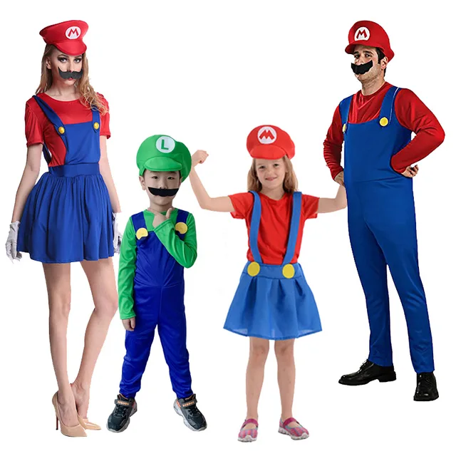 Super Mary Clothes Kids' Skirt Mario Cosplay Stage Halloween Performance Costume Mario - Image 2