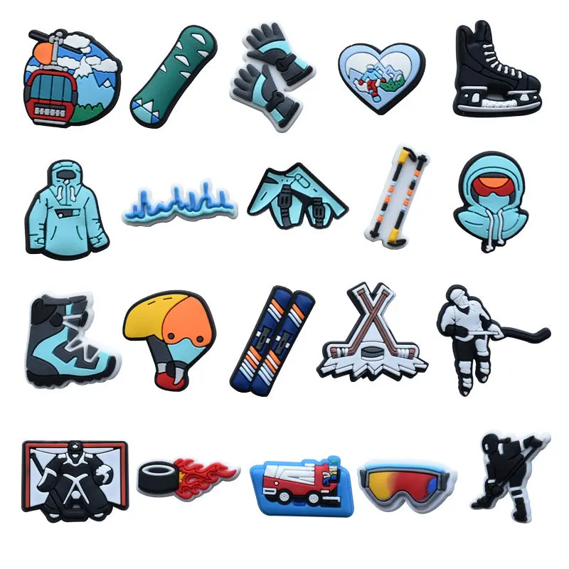 Croc Charms Garden Shoe Decoration Ice Hockey Skiing Buckle Jibz For