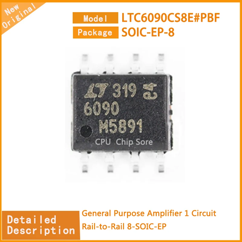 

5Pcs/Lot New LTC6090CS8E#PBF LTC6090CS8E General Purpose Amplifier 1 Circuit Rail-to-Rail 8-SOIC-EP