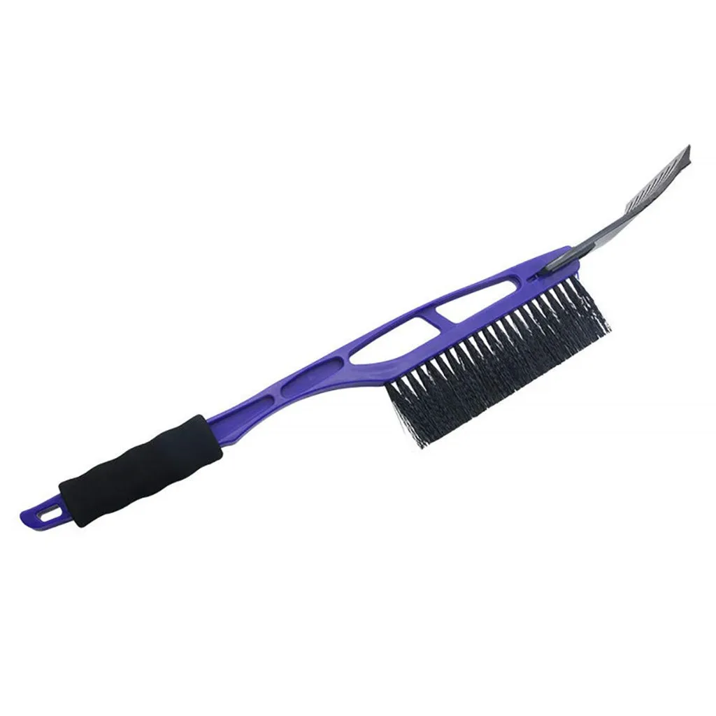 2-in-1 Car Ice Scraper Snow Remover Shovel Brush Window Windscreen Windshield Deicing Cleaning Scraping Tool Frost Broom Cleaner