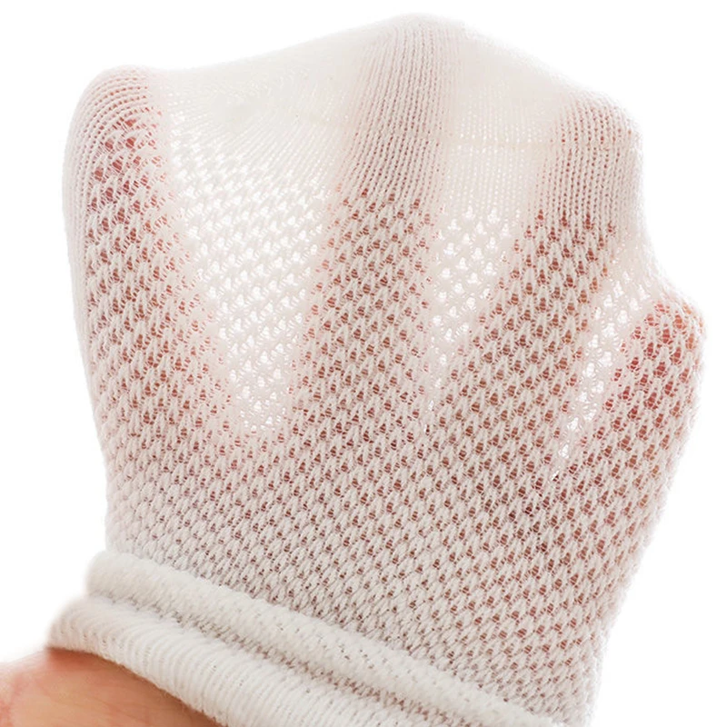 Baby Socks 5 Pairs Pure White Summer Breathable Mesh Sock for Infant Boy Girl Korean Kids Simple Thin Cotton Socks