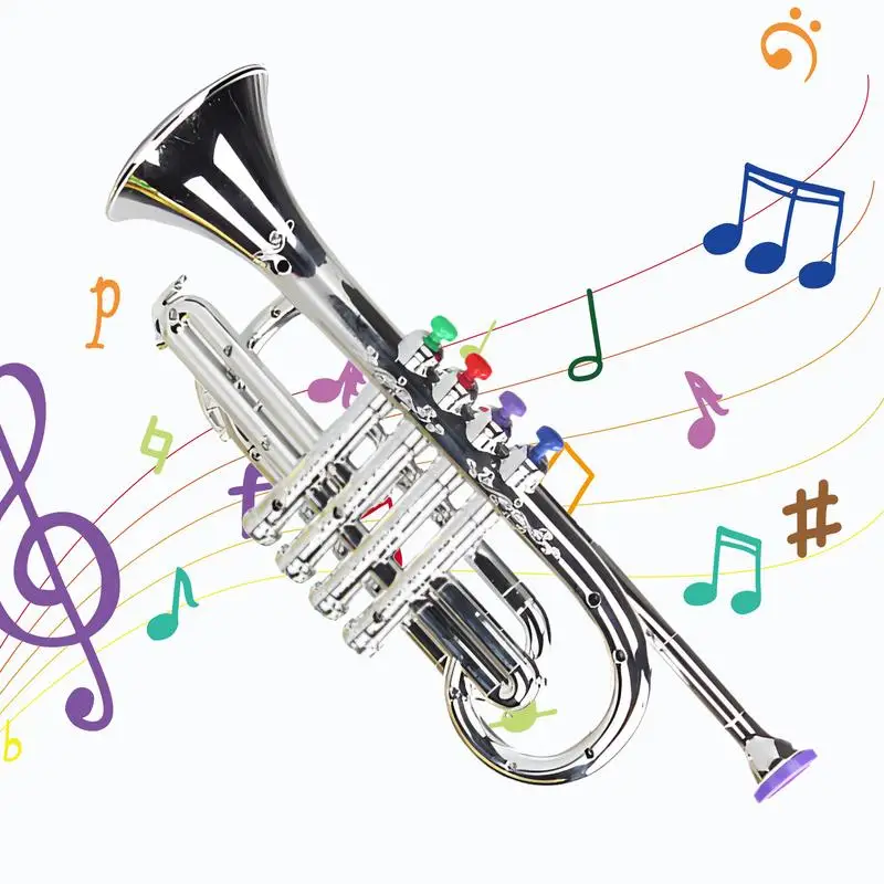 Trumpet Horn Toy Musical Wind Toy Parent-Child Music Instruments Teaching Aids For Boys Girls Toddler Children