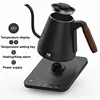 800ml Electric Hand Punch Gooseneck Coffee Pot Home Electric Kettle Office 304 Stainless Steel Teapot Temperature Control Kettle 6