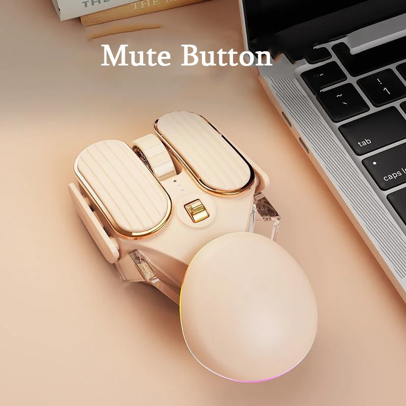 CHYI Bluetooth 2.4G Wireless Mouse Rechargeable Type-C Dual Mode Silent 2400DPI for Laptop PC