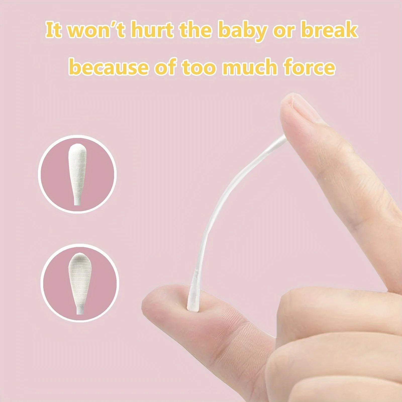 مسحات تنظيف فائقة النعومة مزدوجة الأطراف للأطفال ،...