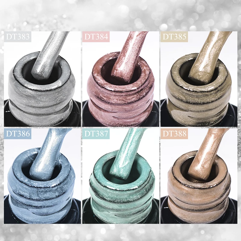 Description Picture 5 of itemSet Moonlight Cat Eye Gel Nail Polish Set With Magnetic Stick 7ml Glass Holographic Glitter Nail Polish For Nail Art Supplies