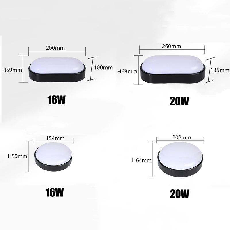 Outdoor Led Wall Lamp Waterproof Aisle Balcony Exterior Sconce Fixture Bathroom Kitchen Lighting
