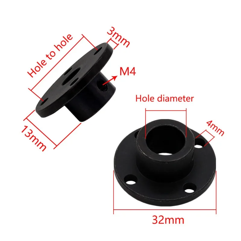 6mm/8mm/10mm/12mm Rigid Flange Coupling Motor Guide Shaft Coupler Support Connector 45# Steel