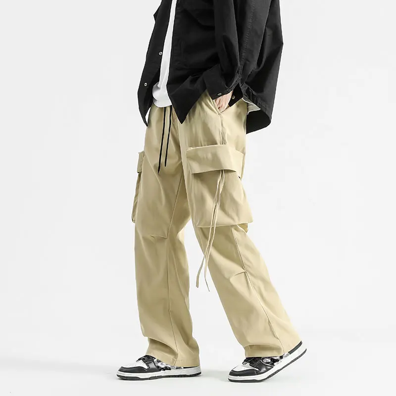 Fashion Cargo Pants Men Elastic Waist Street Harem Pants Male Side Pocket Jogger Sweatpants Hip Hop Man Trousers Big Size 5XL