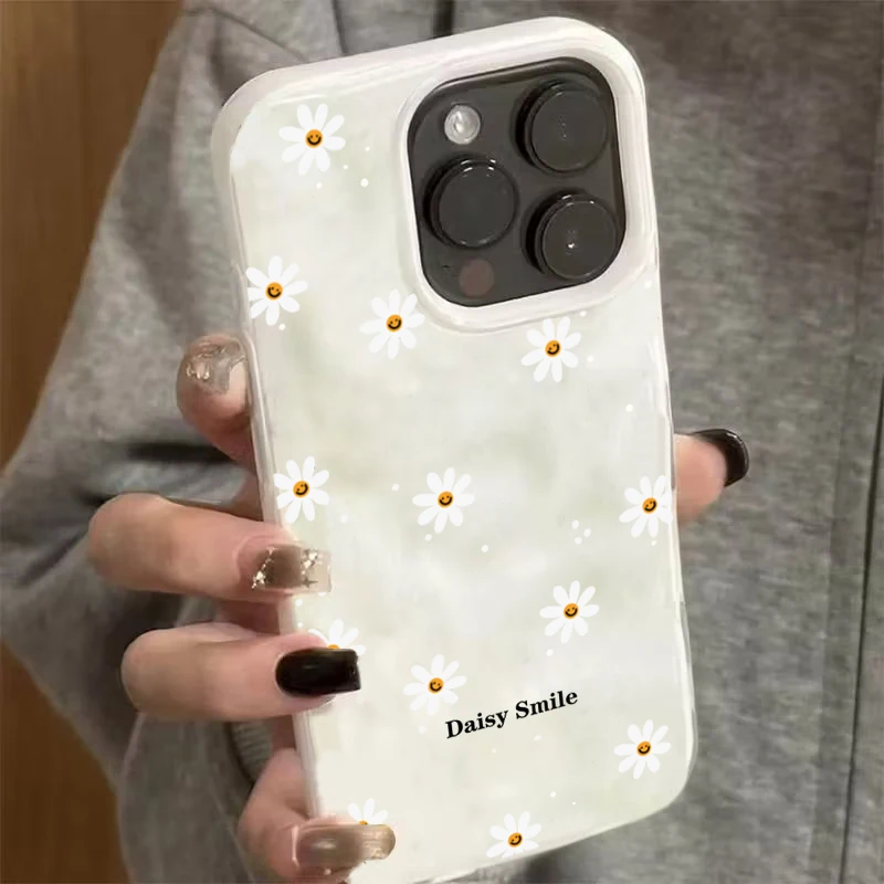 รูปสินค้า เคสโทรศัพท์ลายดอกเดซี่สีสดใส สำหรับ iPhone 15 Pro Max 16 17 14 13 Pro Max 13 12 11 Plus