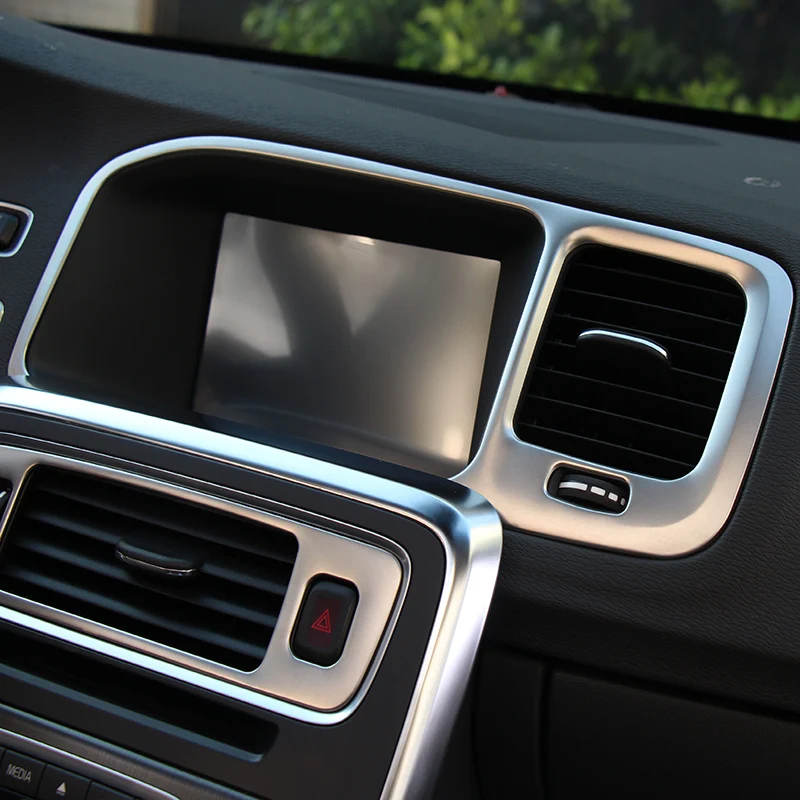 

Car Styling Console Navigation Frame Decorative Cover Trim For Volvo S60 V60 2011-17 Interior Stainless Steel Strip Mouldings