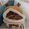 Fashion Autumn Winter Cat Backpack Pet Carrier Warm Soft Sherpa Travel Bubble Bag For Small Cats Christmas Gift Pet Supplies 3