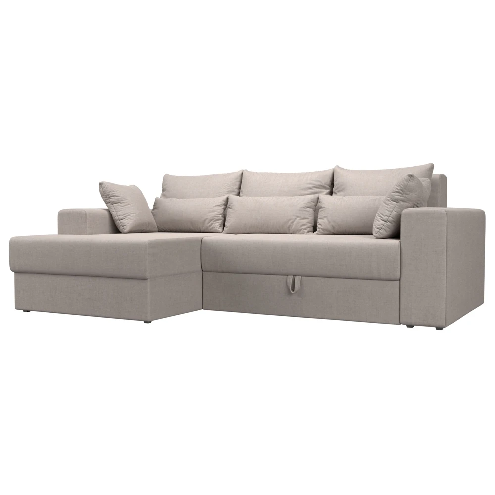 Угловой диван Мебелико Мэдисон Рогожка левый угол |