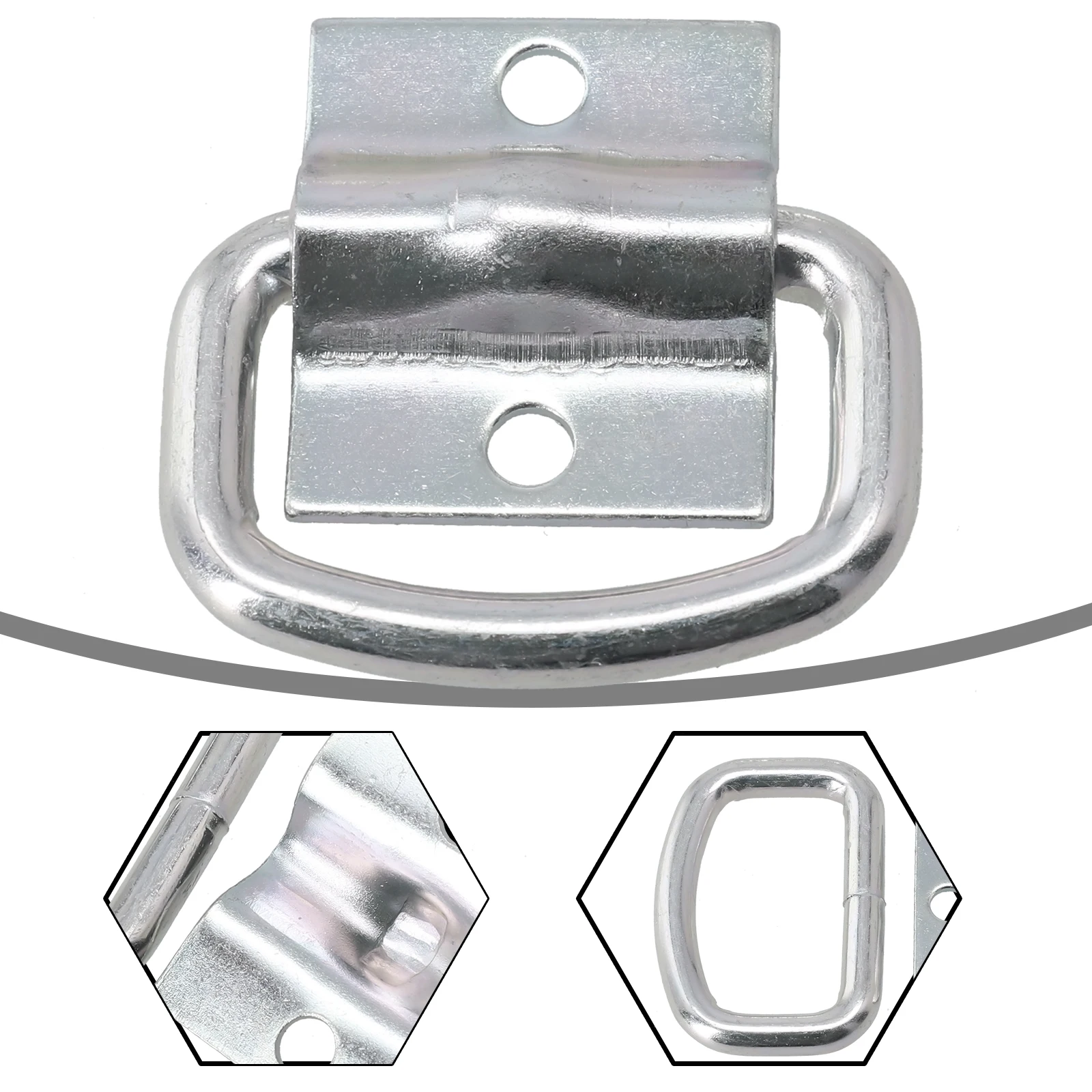 D Rings Hook 7mm Car Tie Down Hooks for Trailer Forged Lashing Truck