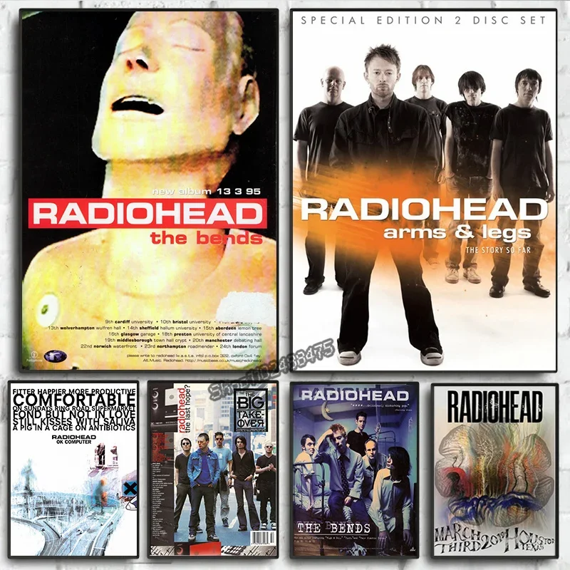 Radiohead OK Computer Album Art Poster Vintage Canvas Print Home ...