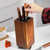 360° Rotatable Magnetic Knife Block Wood Knife Holder Double-Sided Magnetic Knife Stand High-Quality Kitchen Organizer Block 1