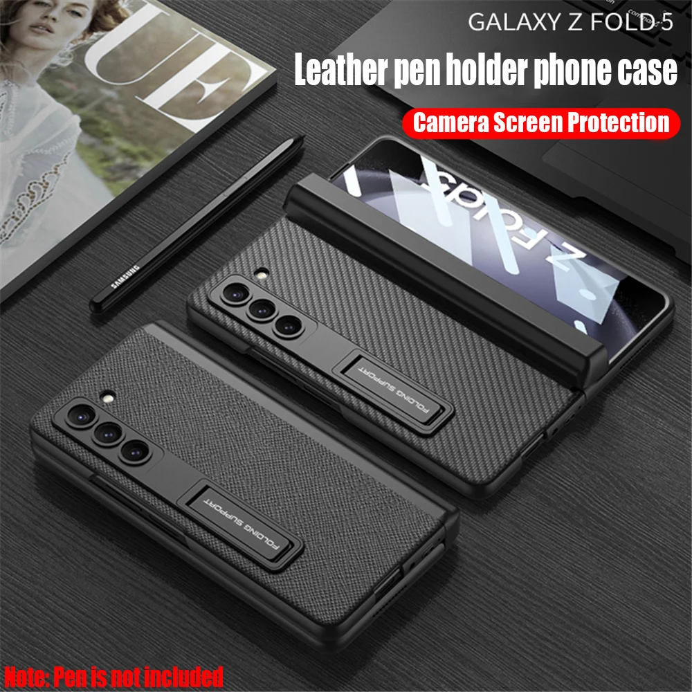 

Магнитный шарнирный кронштейн, держатель для ручки, чехол для телефона Samsung Galaxy Z, складной чехол для 5 фотокамер, защита экрана, противоударный чехол