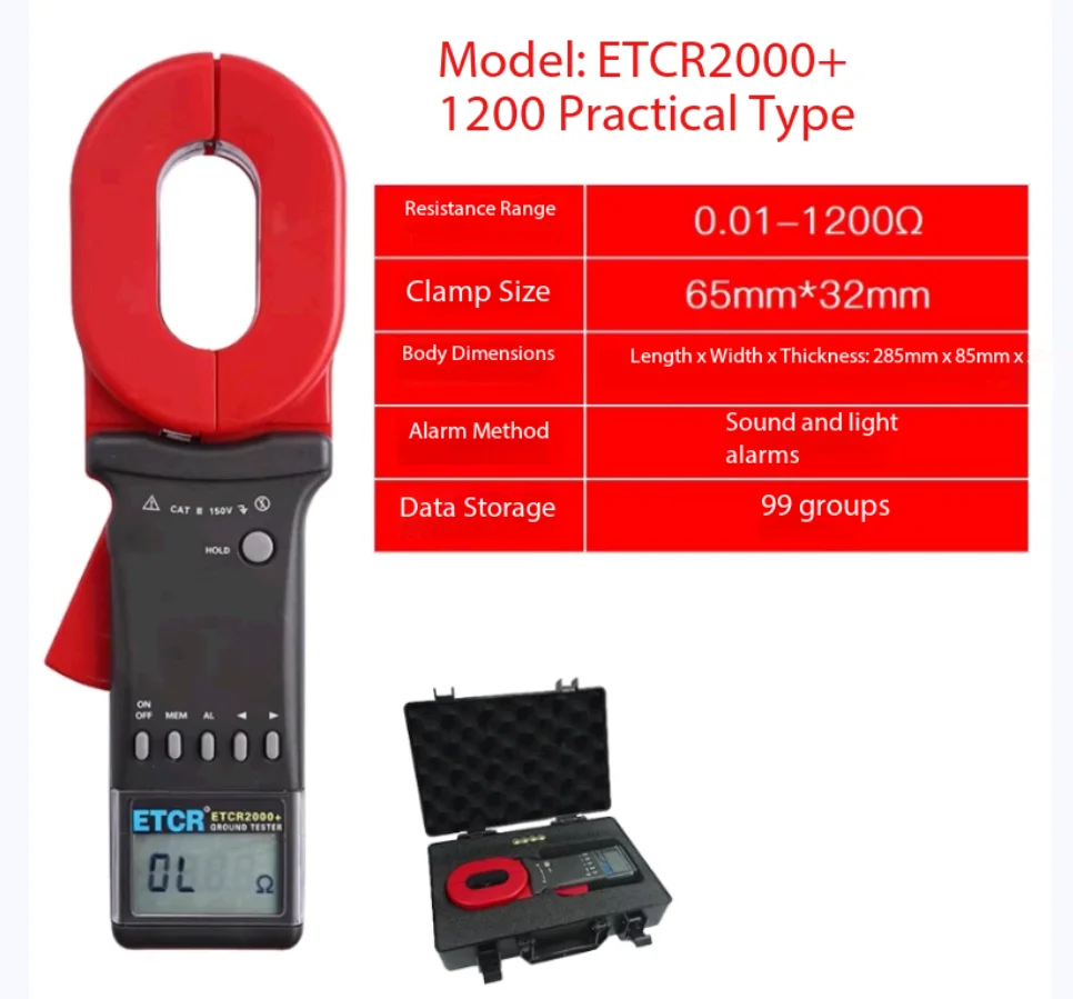 Clamp meter ground resistance tester