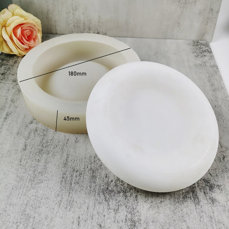 Description Picture 3 of itemConcrete Round Tray Silicone Mold DIY Handmade Epoxy Resin Plaster Jewelry Storage Dish Casting Molds Home Crafts Decor Tools