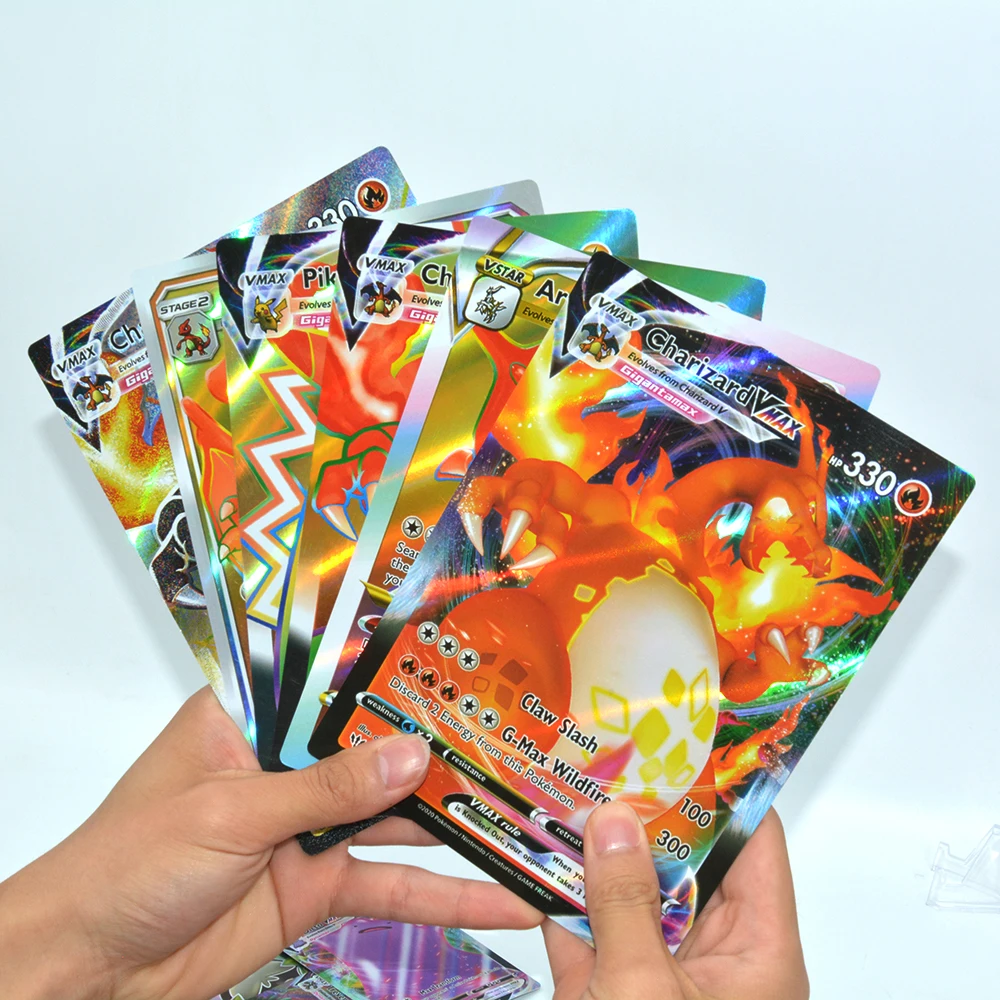 

18/30pcs Giant Pokemon Cards 15*21cm Big Size Album Vmax Vstar GX Jumbo Letters Oversized Pikachu Charizard Rainbow Card Folder