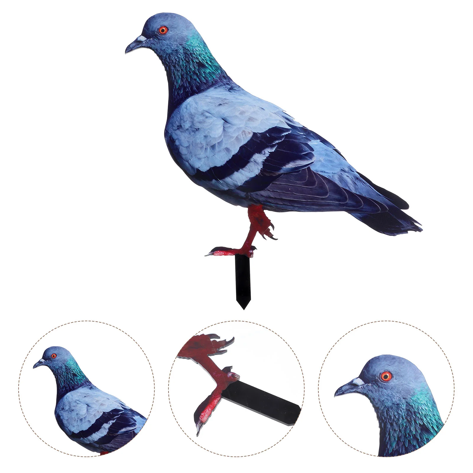 

Simulated Pigeon Ground Plug Bird Ornaments Garden Sign Three-dimensional Outdoor Adornment Acrylic Stake Lawn Decoration Yard
