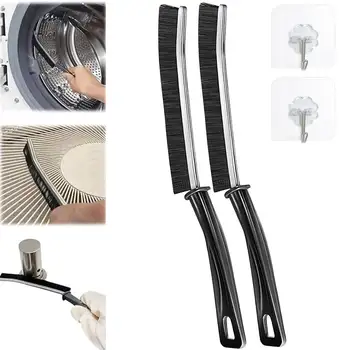 2pcs Hard Bristle Crevice Brush Gap Cleaning Brush Dead Corner Small Cleaning Tool for Bathroom Kitchen Tiles Window Slots Track