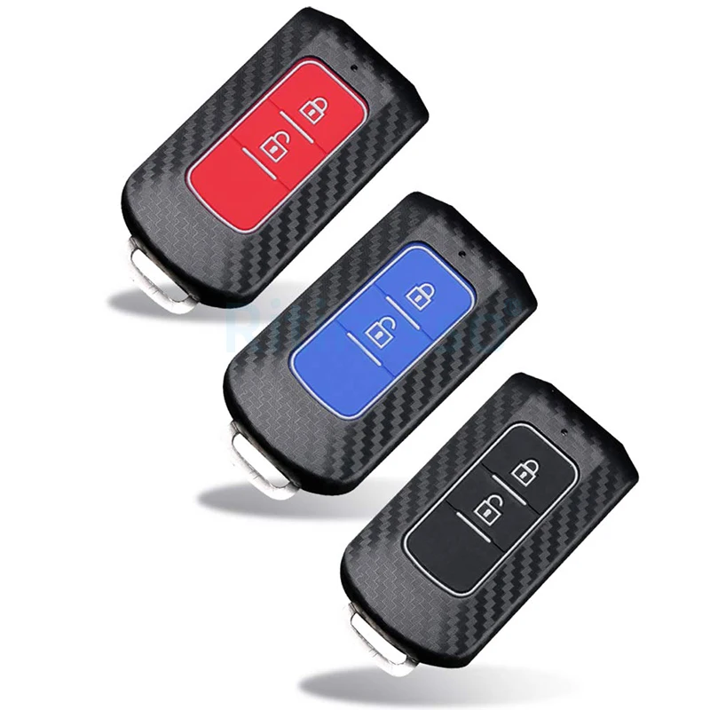 Carbon fiber ABS Car Key Case Cover for MITSUBISHI OUTLANDER 3 Lancer 10 L200 ASX Colt Pajero sport ECLIPSE CROSS key case cover key case car key shell