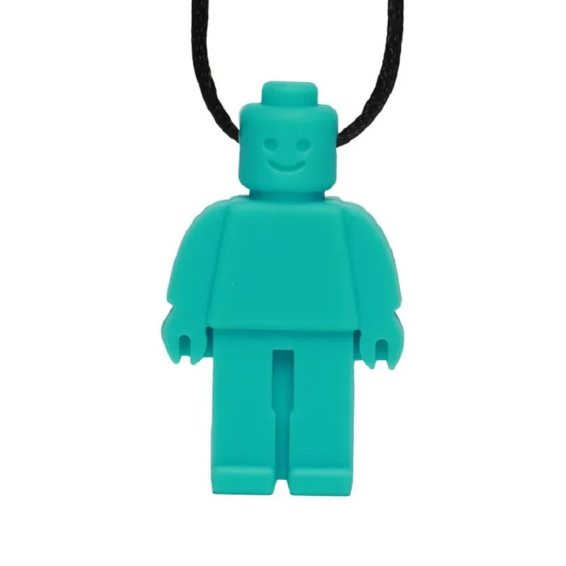 Sensory Chew Necklaces Robot for Kids with Teething, ADHD, Autism, Biting Needs, Oral Motor Chewy Teether, Silicone chewlery