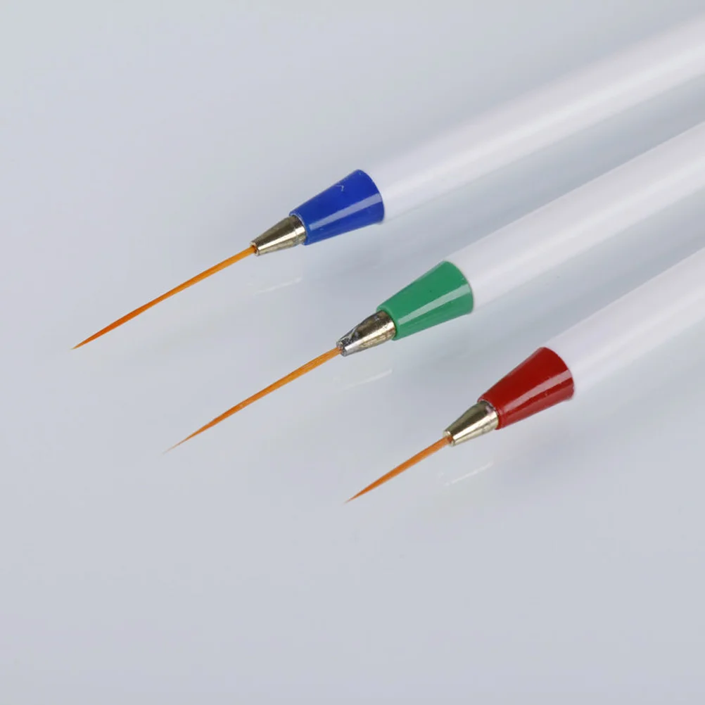 3 Pcs Nail Pens Manicure Kit Nail Painting Brush Manicure Brush Nail Decal Striping Pedicure Set 6