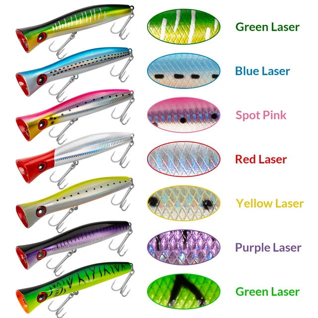 120g Saltwater Popper Fishing Lures Topwater VMC Treble Hooks Surf Fishing  Offshore Big Game Wire Through Heavy Duty Tuna Lures - AliExpress