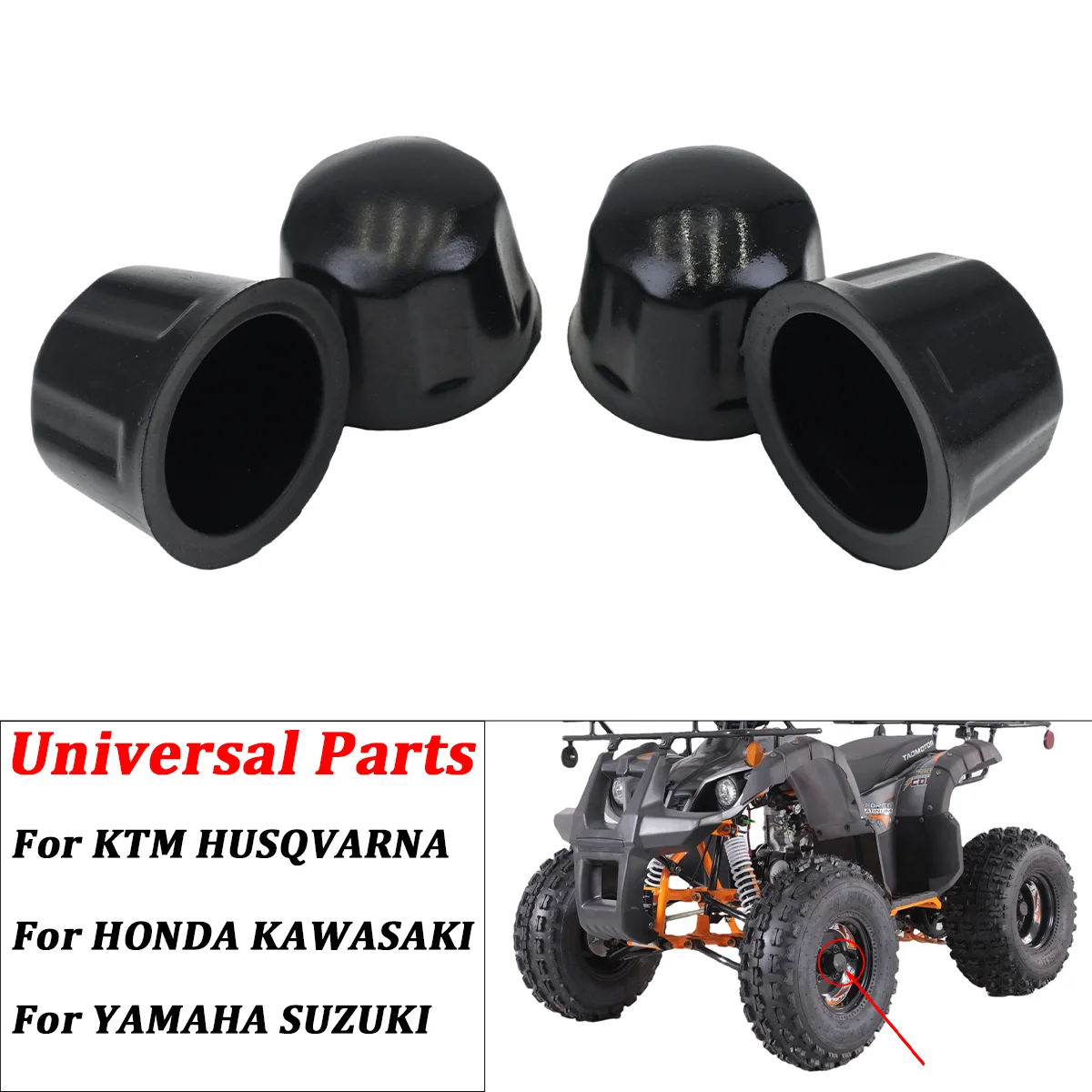 4 Teile/los Gummi ATV Staubschutz Muttern für 50cc 70cc 110cc 125cc Quad Bike Go Kart ATV Zubehör Staubschutz