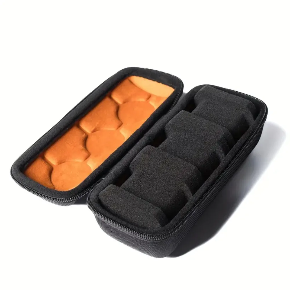 3-Card Slot for watch Storage Box,Elegant for watch Organizer with Soft Lining, Durable Fabric, Perfect for Travel