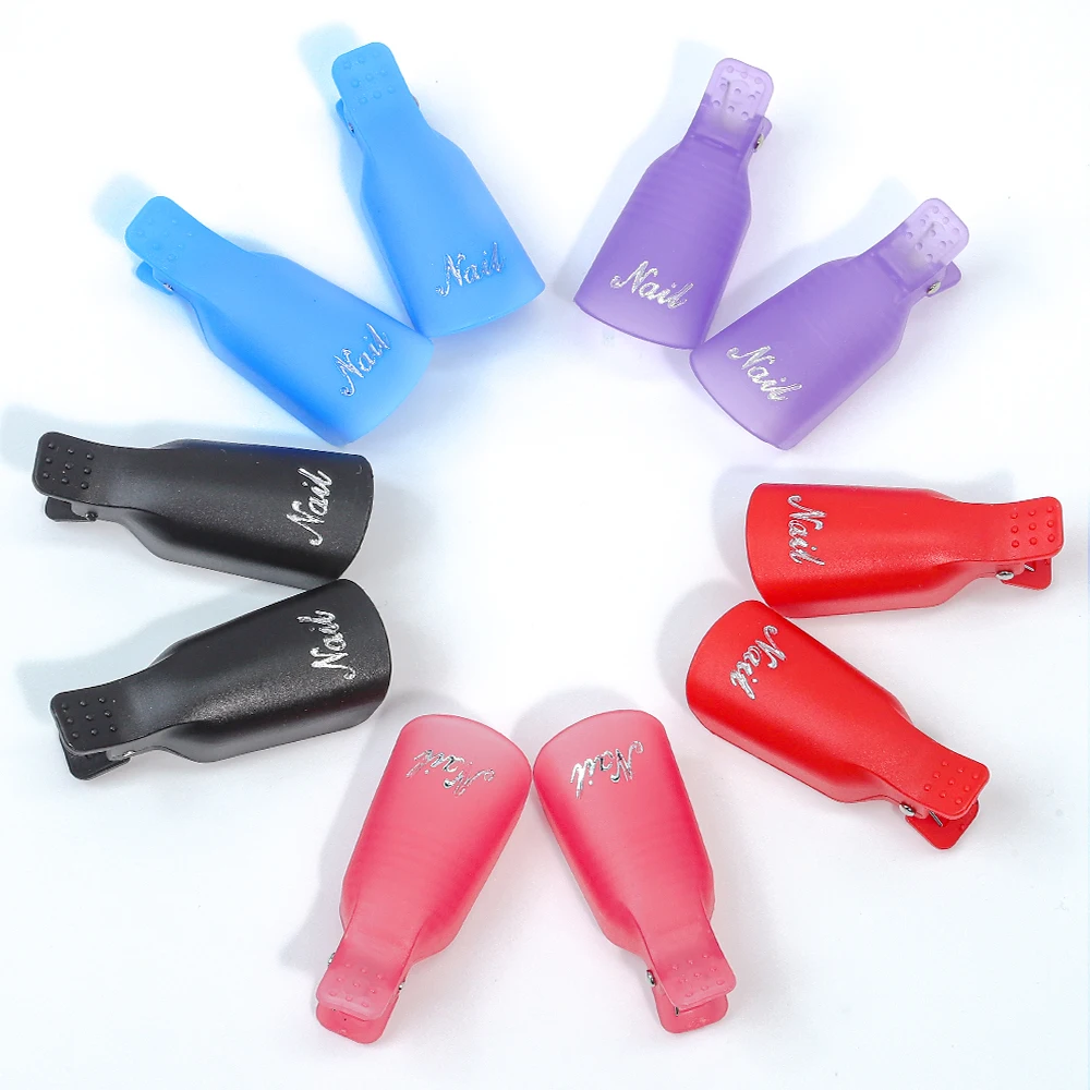 Nail Polish Remover 10pcs Nail Art Soak Off Cap Clip for Nails UV Gel Polish Remover Wraps Polish Remover Clips Manicure Cleaner Degreaser Art Tools