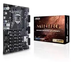 ASUS – B250 MINING EXPERT LGA1151, carte mère DDR4 ATX pour le minage de cryptomonnaie avec 19 emplacements PCIe et USB 