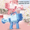 Children's Automatic 32 Hole Bubble Gun Electric Bubble Machine Outdoor Parent-Child Bubble Blowing Toy With Light Children Gift 1