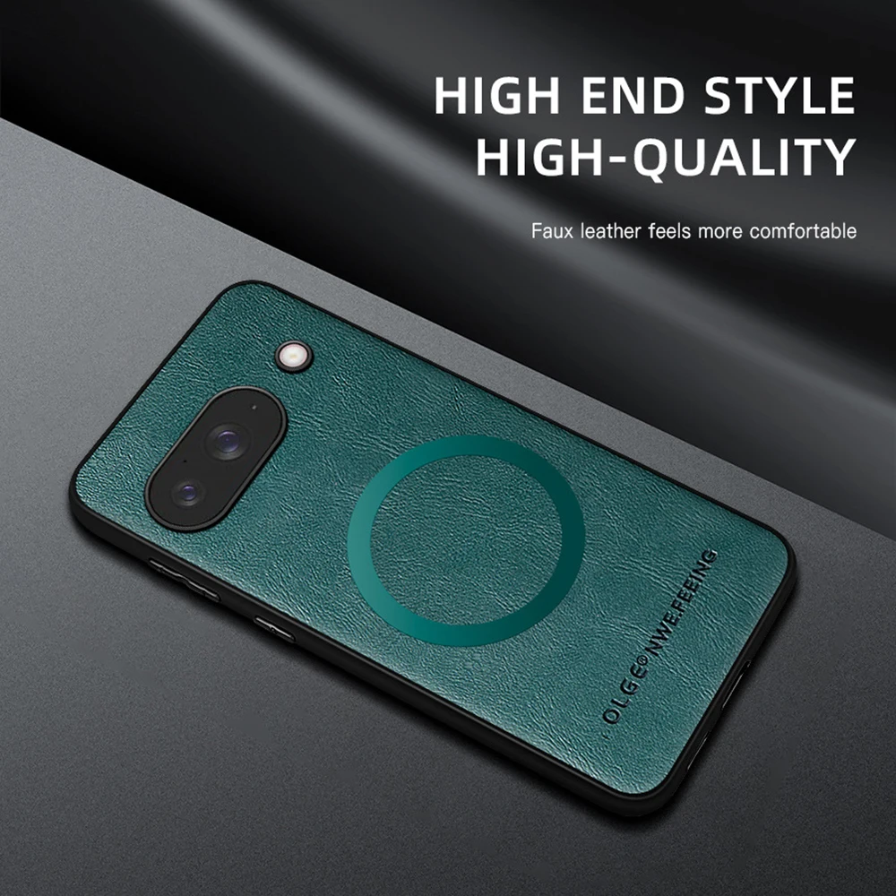 Vintage Classic Leather Magnetic Phone Case - Shockproof Back Cover