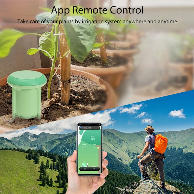 2025 Tuya Smart Zigbee Soil Sensor Planting Temperature and Humidity Meter Waterproof   APP Real Time Monitor for Greenhouse 5