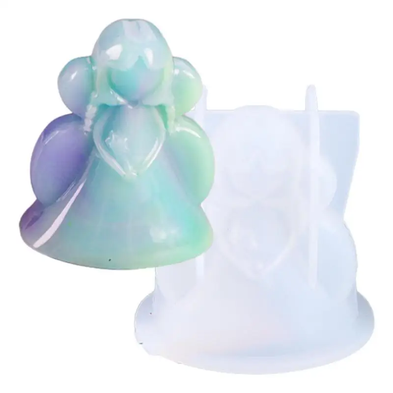 

Силиконовая форма для свечей, 3D Ангел, силиконовые формы для свечей, украшение для торта, милая форма Ангела для девушки, искусственный куб льда, форма для выпечки