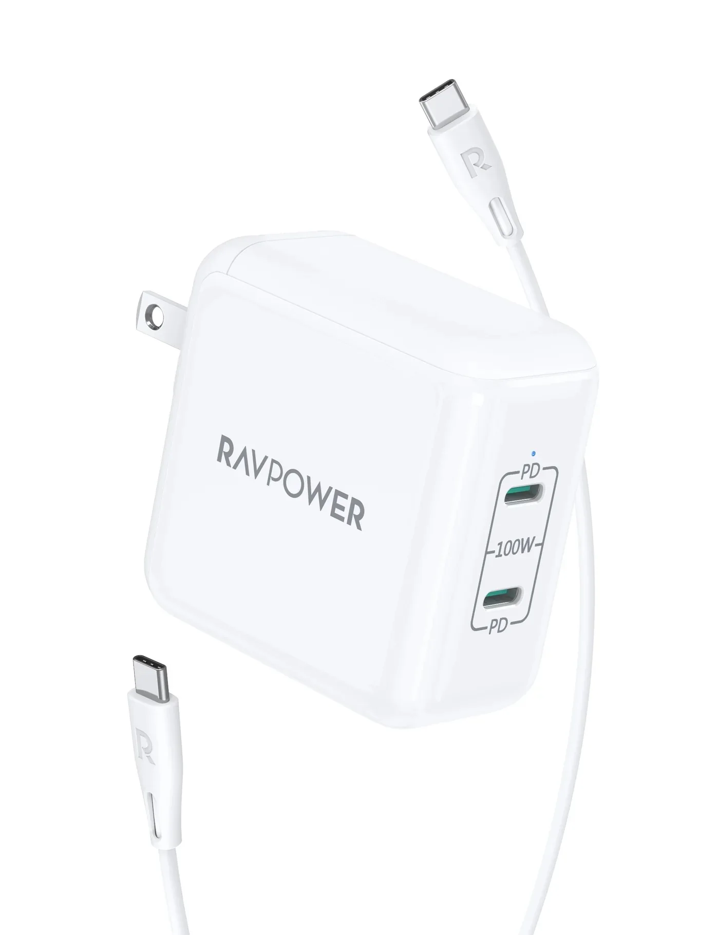 RAVPower 100W GaN II Generation DUO USB-C Ports PD Series Wall