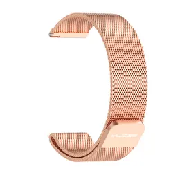 Premium Metal Wristband for Smartwatches - 20mm & 22mm Replacement Strap (Rose Gold 1)