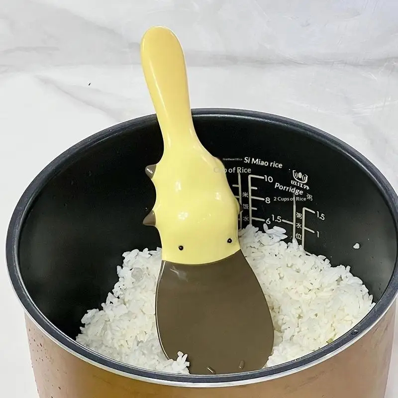 오리부리형 플래티푸스 밥주걱 논스틱 주방용품 창의적인 밥솥용 패들 편리한 서빙 및 보관