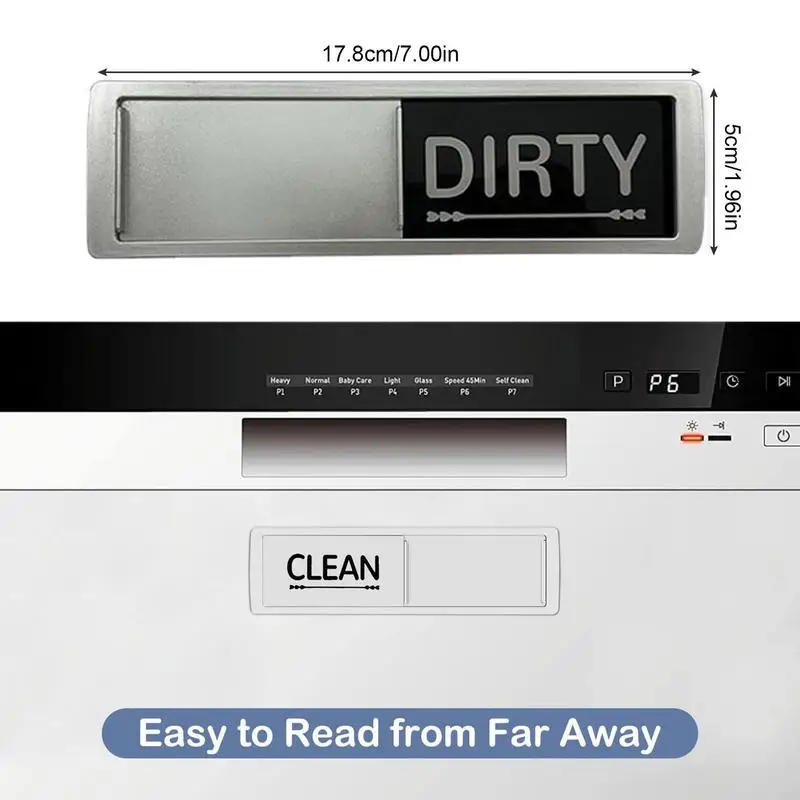 Dishwasher Magnet Clean Dirty Sign for Dishwasher Or Refrigerator Magnetic Clean Dirty Magnet Indicator Marker 1 PCs