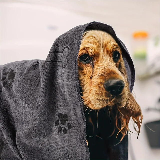 Pet Drying Towel – Quick-Dry Microfiber Absorbent Bath Towel for Dogs & Cats 6
