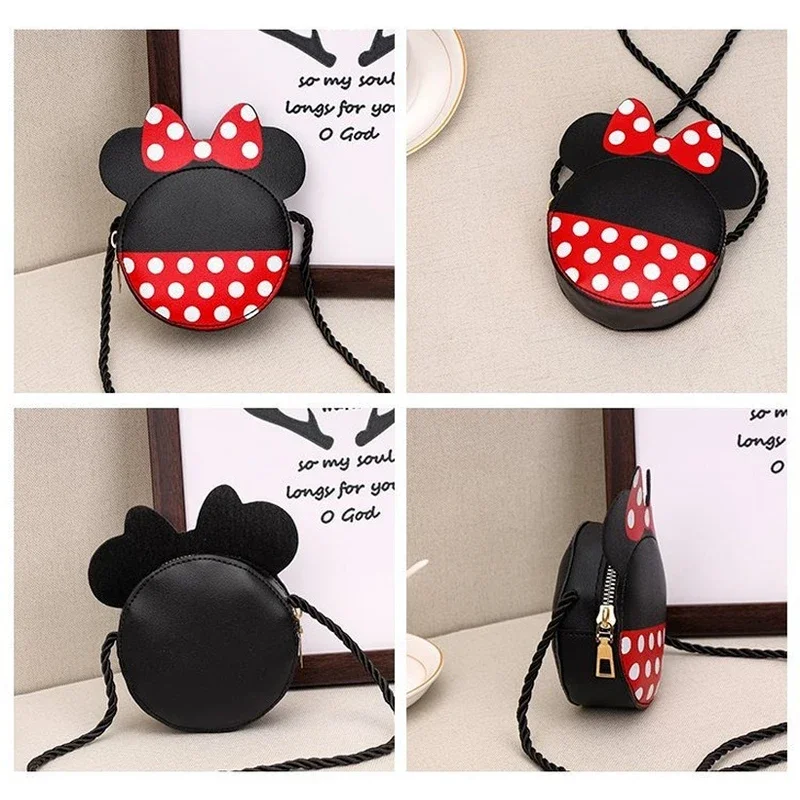 Disney Mickey Minnie Mouse Women's Bag Cartoon Fashion Shoulder Bags Cute Girl Messenger Bag Coin Purse Fashion Anime Bags Gifts