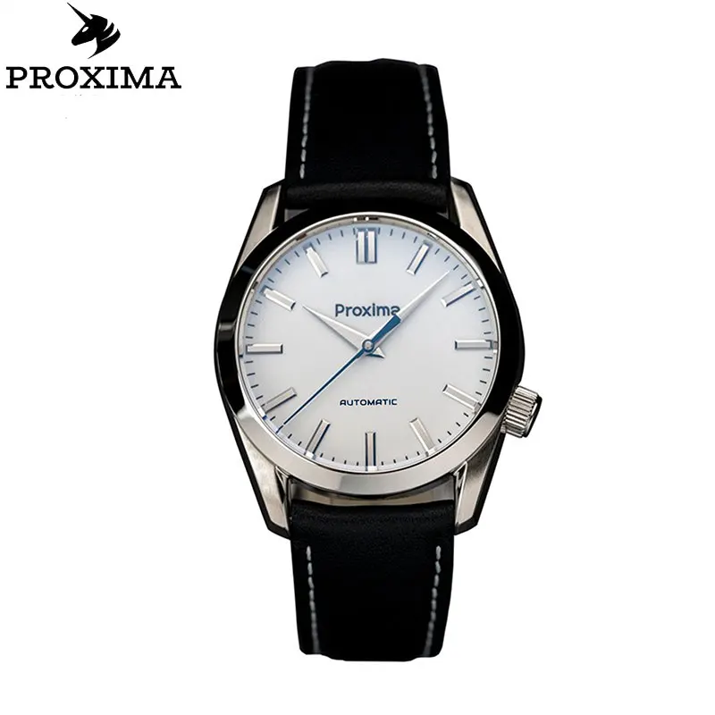 

Proxima PX1691 38MM Men Retro Pilot Mechanical Watch PT5000 Luxury Stainless Steel Sapphire Crystal 100m Waterproof Sports Watch