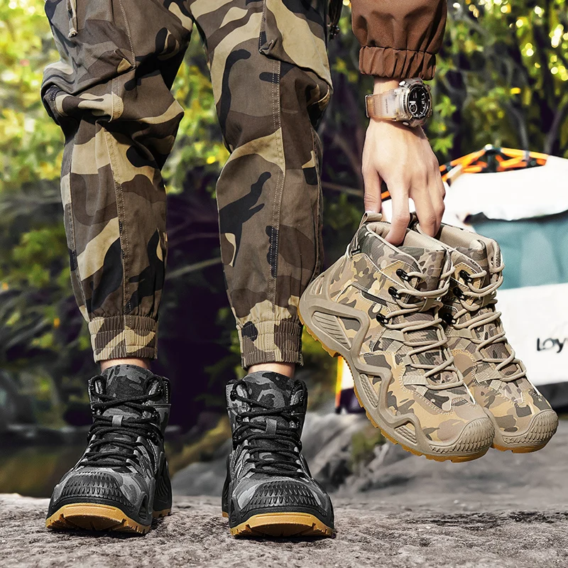 Outdoor Herren Wanderschuhe Turnschuhe Männer Jagd Trekking Camping Bergsteigen Winter Arbeitsstiefel Leichte Atmungsaktive Kletterschuhe – Detail 5